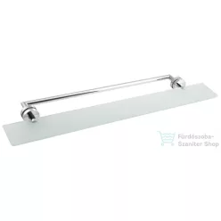   Sapho POLYSAN X-ROUND üvegpolc törölközőtartóval üvegre, króm (XR458)