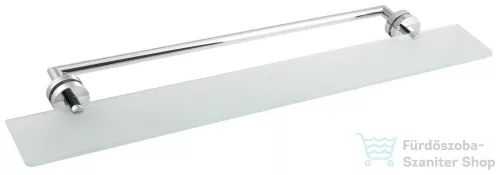 Sapho POLYSAN X-ROUND üvegpolc törölközőtartóval üvegre, króm (XR458)