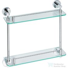   Sapho BEMETA OMEGA Üvegpolc, 400x385x115mm, króm (104202122) (XR602)