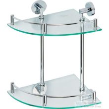   Sapho BEMETA OMEGA Sarok üvegpolc, 280x380x280mm, króm (104202142) (XR604)