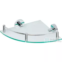   Sapho BEMETA OMEGA Sarok üvegpolc, 255x70x255mm, króm (104202162) (XR605)