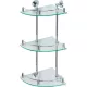 Sapho BEMETA OMEGA Sarok üvegpolc, 270x660x270mm, króm (104202152) (XR606)