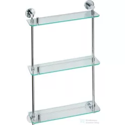   Sapho BEMETA OMEGA Üvegpolc, 400x665x130mm, króm (104202132) (XR608)