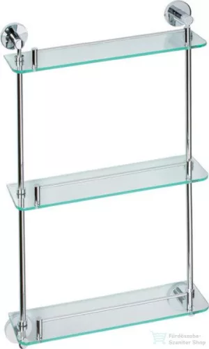Sapho BEMETA OMEGA Üvegpolc, 400x665x130mm, króm (104202132) (XR608)