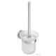 Sapho BEMETA NEO Fali WC kefetartó, üveg, fehér kefe, 115x360x130mm, inox/matt (104113015) (XS301)