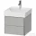 Duravit XSQUARE 48,4x46 cm-es, 2 fiókos alsószekrény króm profillal, mosdó és csaptelep nélkül, matt betonszürke XS416000707