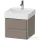 Duravit XSQUARE 48,4x46 cm-es, 2 fiókos alsószekrény króm profillal, mosdó és csaptelep nélkül, matt bazalt XS416004343