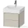 Duravit XSQUARE 48,4x46 cm-es, 2 fiókos alsószekrény króm profillal, mosdó és csaptelep nélkül, szupermatt taupe XS416008383