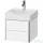 Duravit XSQUARE 48,4x46 cm-es, 2 fiókos alsószekrény króm profillal, mosdó és csaptelep nélkül, szupermatt fehér XS416008484