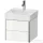 Duravit XSQUARE 48,4x46 cm-es, 2 fiókos alsószekrény króm profillal, mosdó és csaptelep nélkül, lakkozott fényes fehér XS416008585