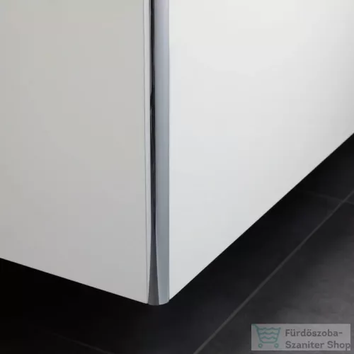 Duravit XSQUARE 48,4x46 cm-es, 2 fiókos alsószekrény króm profillal, mosdó és csaptelep nélkül, lakkozott fényes fehér XS416008585