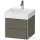 Duravit XSQUARE 48,4x46 cm-es, 2 fiókos alsószekrény króm profillal, mosdó és csaptelep nélkül, lakkozott matt szatén szürke XS416009090