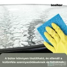 Leziter Ordino fémvázas üveg kerti asztal fekete XY-RT90