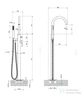Omnires Y szabadon álló kádtöltő csaptelep, króm Y1233-SCR