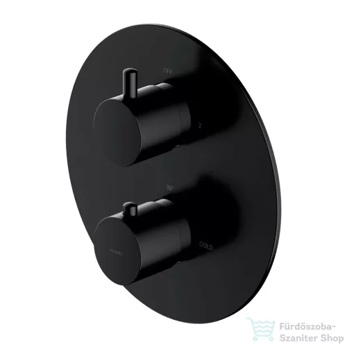 Omnires Y termosztátos falsík alatti kád/zuhany csaptelep, selyemfényű fekete Y1236ROBL