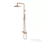 Omnires Y termosztátos fali zuhanyrendszer, 25 cm-es esőztetővel, szálcsiszolt réz Y1244SUCPB