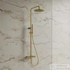 Omnires Y termosztátos fali zuhanyrendszer, 25 cm-es esőztetővel, szálcsiszolt arany színű Y1244SUGLB