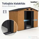 Leziter Alaska 6x8 kerti szerszámtároló ház aranytölgy-antracit YB-0608-WG