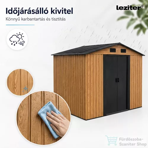 Leziter Ohio 10x8 kerti szerszámtároló ház aranytölgy-antracit YB-1008-WG