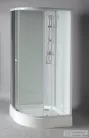 AQUALINE AIGO íves zuhanybox, 90x90x206cm, fehér profil, transzparent üveg YB93