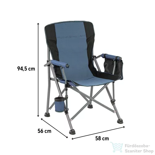 Leziter Comfort karfás horgász szék pohártartóval kék YF-01-BLUE