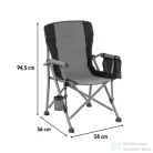 Leziter Comfort karfás horgász szék pohártartóval szürke YF-01-GRAY