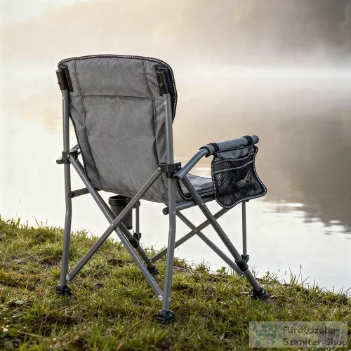 Leziter Comfort Plus karfás horgász szék pohártartóval szürke YF-02-GRAY