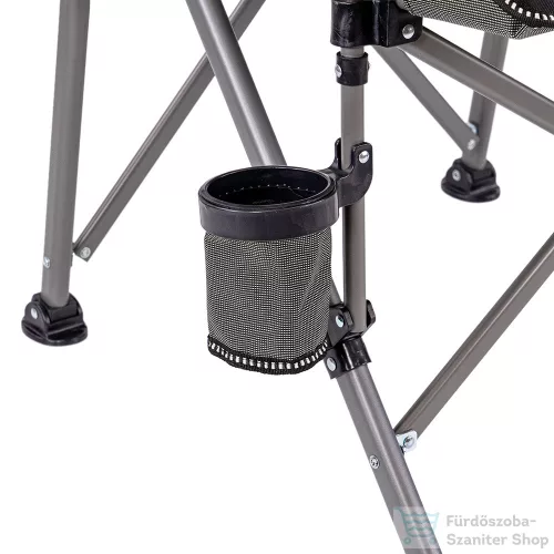 Leziter Comfort Plus karfás horgász szék pohártartóval szürke YF-02-GRAY
