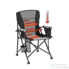 Leziter Premium fűthető karfás horgász szék pohártartóval szürke YF-03-GREY