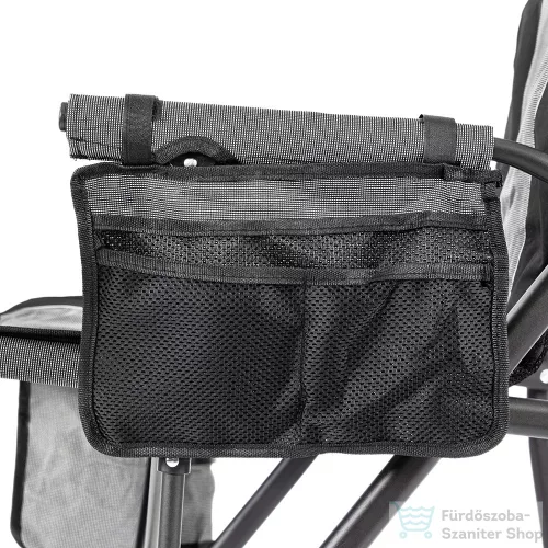 Leziter Premium fűthető karfás horgász szék pohártartóval szürke YF-03-GREY