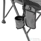 Leziter Premium fűthető karfás horgász szék pohártartóval szürke YF-03-GREY