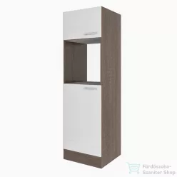   Leziter Yorki 60-as kamra szekrény yorki tölgy korpusz selyemfényű fehér fronttal YK60YSF
