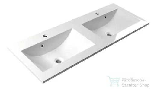 Sapho YUKON mosdó 120x45cm, öntöttmárvány, fehér YU120
