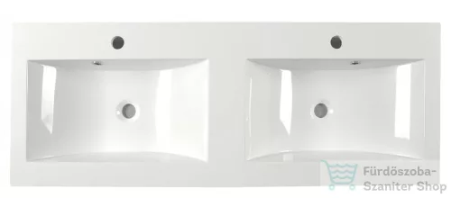 Sapho YUKON mosdó 120x45cm, öntöttmárvány, fehér YU120