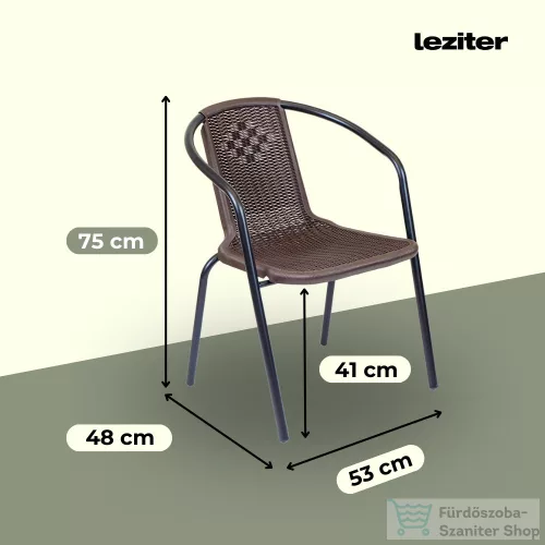 Leziter Napoli kerti szék barna YX-C01