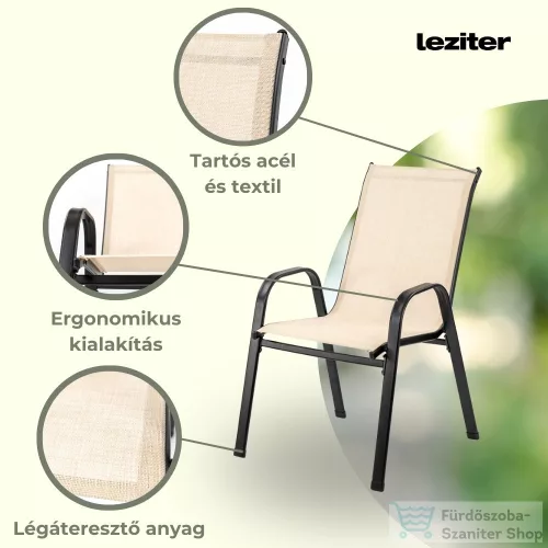 Leziter Como kerti szék, bézs YX-C04