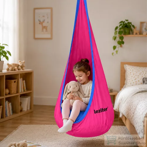 Leziter Cosy függőhinta csepphinta párnával pumpával rózsaszín YYL002-Pink