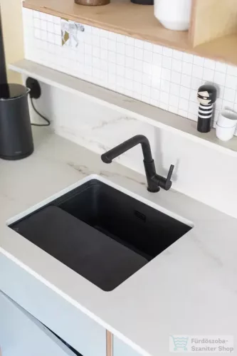 Deante MOMI gránit mosogató, 1 medencés, fekete ZKM_N10A