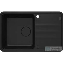   Deante MOMI gránit mosogató, 1 medencés, csepegtetővel, fekete ZKM_N113
