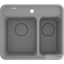   Deante MOMI gránit mosogató 1,5 medencés, metálszürke ZKM_S503