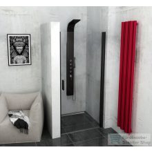   Sapho POLYSAN ZOOM LINE BLACK nyíló ajtó, 900mm, transzparent, fekete ZL1290B