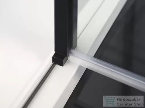 Sapho POLYSAN ZOOM LINE BLACK nyíló ajtó, 900mm, transzparent, fekete ZL1290B