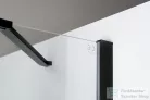 Sapho POLYSAN ZOOM LINE BLACK Zuhanyajtó, 1000mm, transzparent, fekete ZL1310B