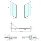 Sapho POLYSAN ZOOM LINE Zuhanyajtó 1100mm, transzparent ZL1311