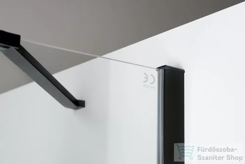 Sapho POLYSAN ZOOM LINE BLACK Zuhanyajtó, 1300mm, transzparent, fekete ZL1313B