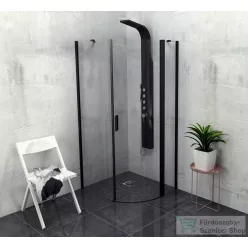   Sapho POLYSAN ZOOM LINE BLACK íves zuhanykabin, 90x90 cm, jobbos, fekete ZL2615BR