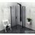 Sapho POLYSAN ZOOM LINE BLACK íves zuhanykabin, 90x90 cm, jobbos, fekete ZL2615BR