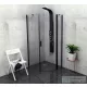 Sapho POLYSAN ZOOM LINE BLACK íves zuhanykabin, 90x90 cm, jobbos, fekete ZL2615BR