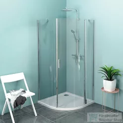   Sapho POLYSAN ZOOM LINE íves zuhanykabin 90x90 cm, jobbos ZL2615R