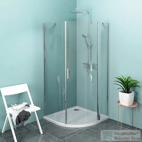 Sapho POLYSAN ZOOM LINE íves zuhanykabin 90x90 cm, jobbos ZL2615R